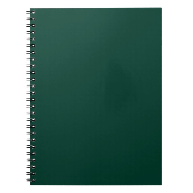Caderno Espiral Espelho de cor sólida verde escuro (Frente)