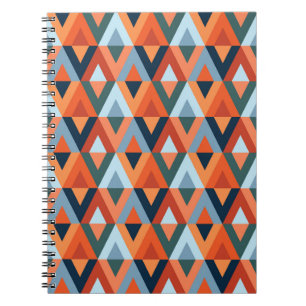 Caderno Espiral Espelhos coloridos e triângulos