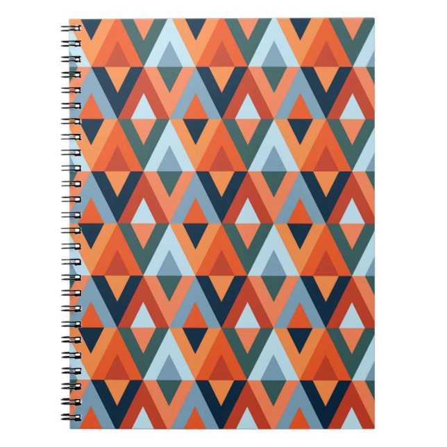 Caderno Espiral Espelhos coloridos e triângulos (Frente)