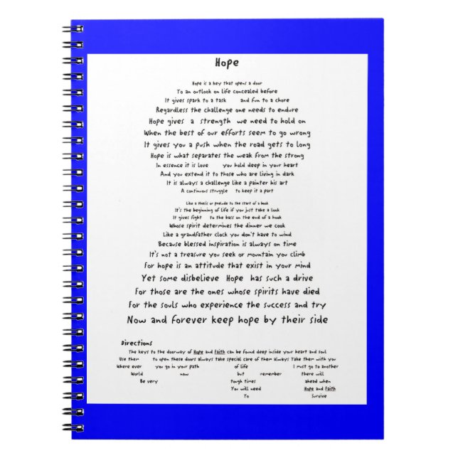 Caderno Espiral Esperança (Frente)