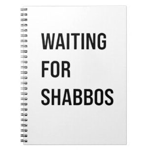 Caderno Espiral Esperando pelo Shabbos Hanukkah Engraçado Judeu