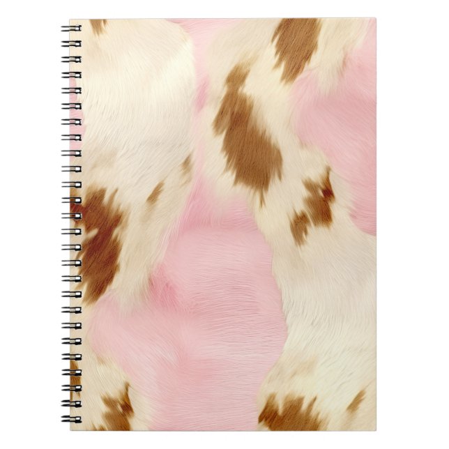 Caderno Espiral Espessura-rosa-branca-Dourada (Frente)