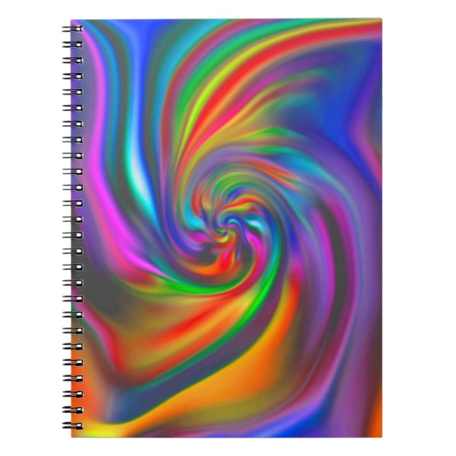Caderno Espiral Espirais de fundo abstrato Soft II (Frente)