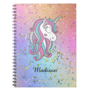 Caderno Espiral Espiral Brito Ombre Arco-Íris Brilhante Espiral