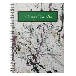 Caderno Espiral Espiral Colorida de Pintura de Abstrato