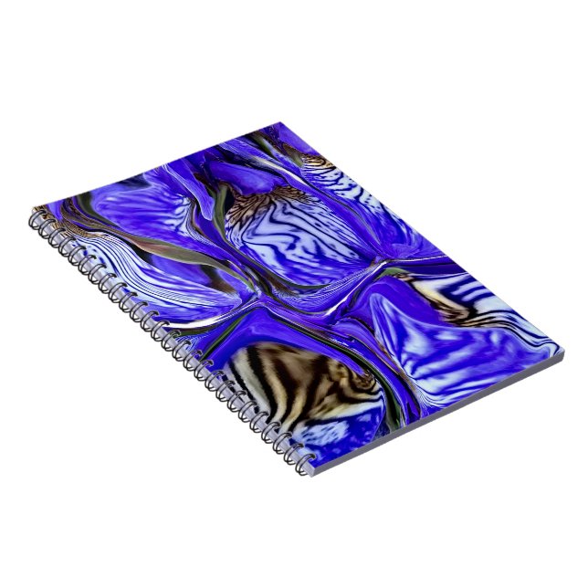 Caderno Espiral Espiral Da Flor Roxo Iris (Lado Direito)