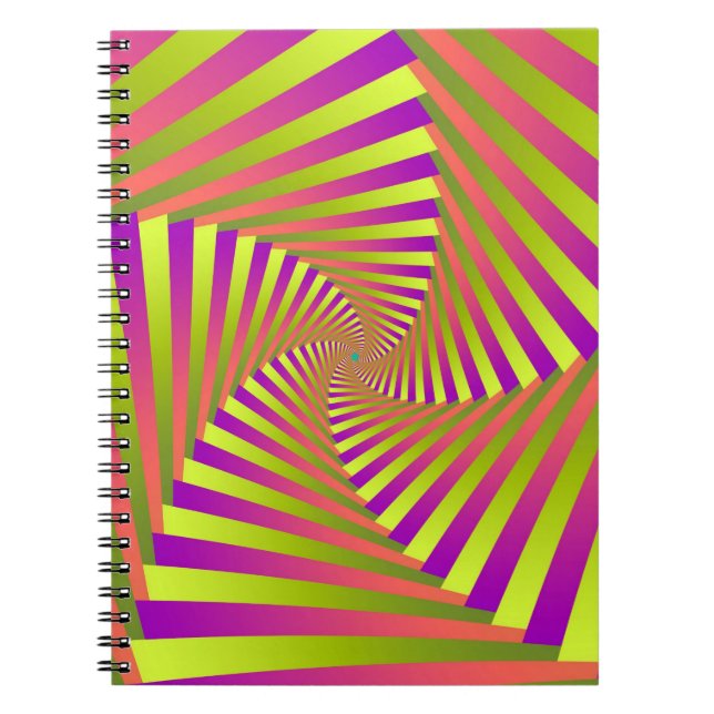 Caderno Espiral Espiral De Cinco Braços Psicodélicos (Frente)