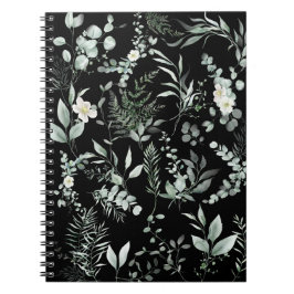 Caderno Espiral Espiral de verde elegante