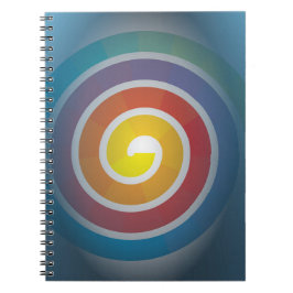 CADERNO ESPIRAL ESPIRAL EM FUNDO AZUL