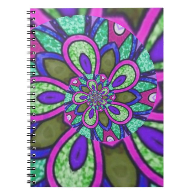 Caderno Espiral Espiral Mandala (Frente)