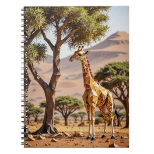 Caderno Espiral Espiral Origami Giraffe