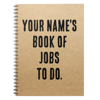 Caderno Espiral Espiral personalizado do nome personalizado do not