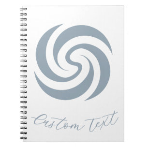 Caderno Espiral Espiral Zen Vintage Mineral Azul com Texto Persona