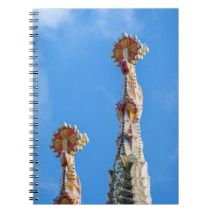 Caderno Espiral Espires de La Sagrada Família em Barcelona, Espanh