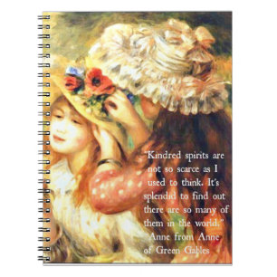 Caderno Espiral Espírito de Kindred - Anne de citações verdes d