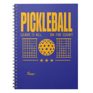Caderno Espiral Espírito De Pickleball - Deixe Tudo Na Corte