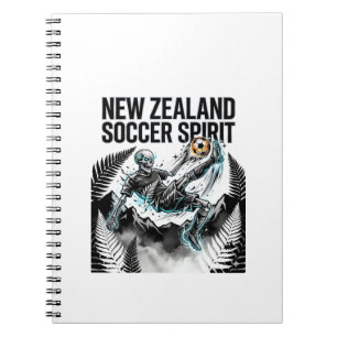 Caderno Espiral Espírito do Futebol da Nova Zelândia Esqueleto Arr