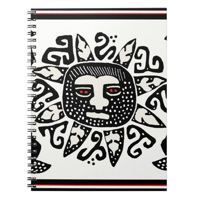 Caderno Espiral Espírito solar tribal indiano (Frente)