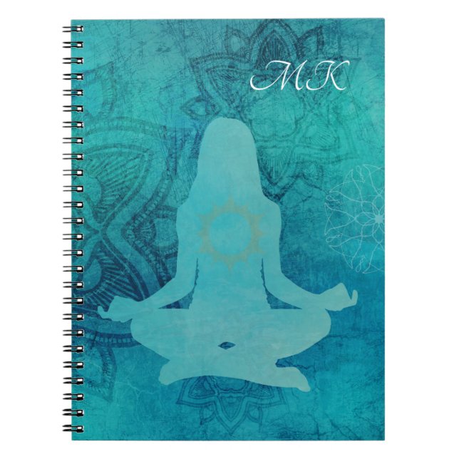 Caderno Espiral Espiritual do Escritor de Meditação Zen Yoga Lotus (Frente)