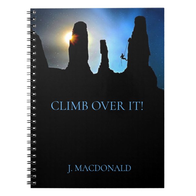 Caderno Espiral Esporte Extreme, Monograma, Montanheira, Diário (Frente)