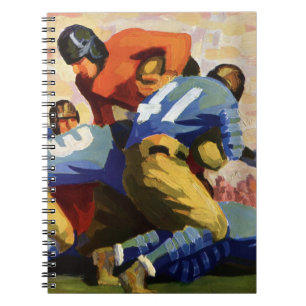 Caderno Espiral Esportes Antigos, Jogadores de Futebol em um Jogo