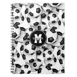 Caderno Espiral esportes de bolas de futebol para rapazes