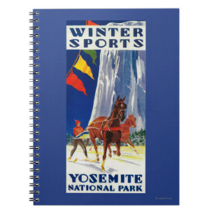 Caderno Espiral Esportes de inverno em Yosemite PosterYosemite, CA