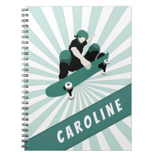 Caderno Espiral Esportes Legal com nomes de skate de garotas moder