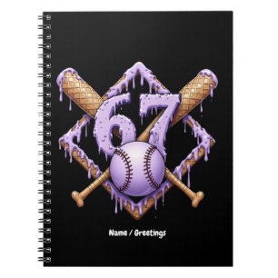 Caderno Espiral Esportes Retro Engraçados Com Memória De Baseball