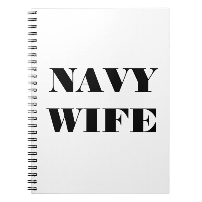 Caderno Espiral Esposa de Marinho para Notebook (Frente)
