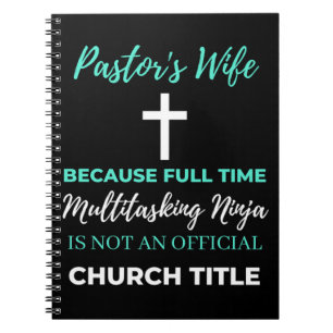 Caderno Espiral Esposa do Pastor devido à multitarefa do tempo de