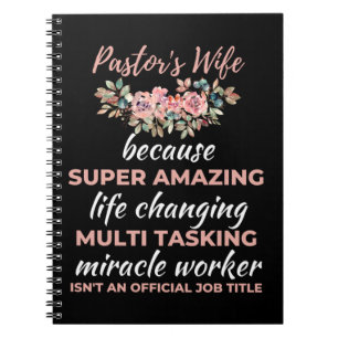 Caderno Espiral Esposa do Pastor porque vida incrível mudando