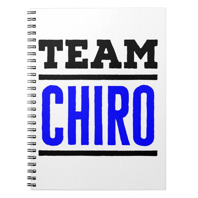 Caderno Espiral Esquadrão Chiropractor Chiropractic do Team (Frente)