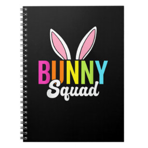 Caderno Espiral Esquadrão coelho, orelhas de coelho páscoa, Páscoa