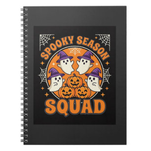 Caderno Espiral Esquadrão da Temporada Assustadora do Halloween co