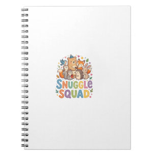 Caderno Espiral Esquadrão de Abraços   Camiseta de Amigos Fofo e A