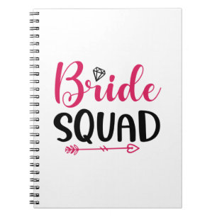 Caderno Espiral Esquadrão de Noiva de Casamento