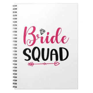 Caderno Espiral Esquadrão de Noiva de Casamento