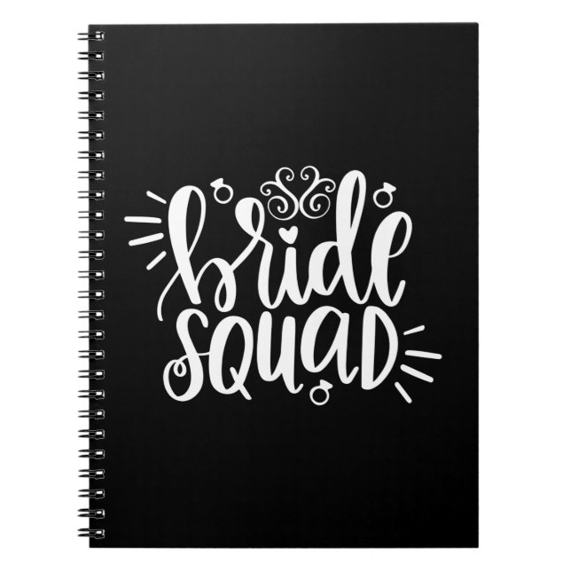 Caderno Espiral Esquadrão de Noiva de Presente de Casamento (Frente)