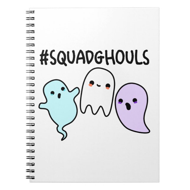 Caderno Espiral Esquadrão Ghouls Piada Divertida de Fantasma de Ha (Frente)