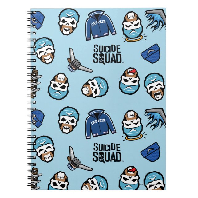 Caderno Espiral Esquadrão Suicida | Capitão Boomerang Emoji Patter (Frente)