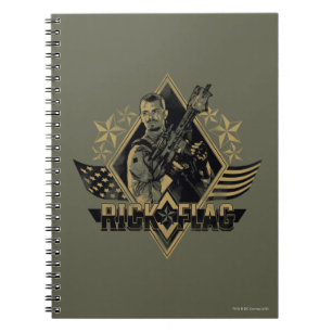 Caderno Espiral Esquadrão Suicida Crachá de Sinalizador Rick