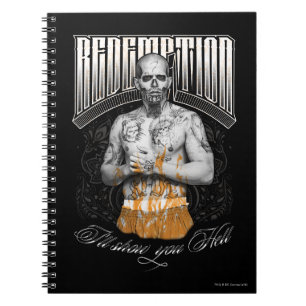 Caderno Espiral Esquadrão Suicida El Diablo "Redenção" Tatuag