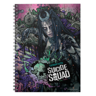 Caderno Espiral Esquadrão Suicida Grafite De Caracteres De Ench