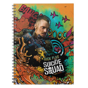 Caderno Espiral Esquadrão Suicida Grafite de Caracteres de Sina