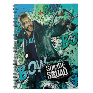 Caderno Espiral Esquadrão Suicida Grafite de Caráter Boomerang