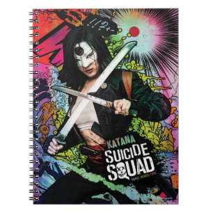 Caderno Espiral Esquadrão Suicida Grafite do caráter Katana