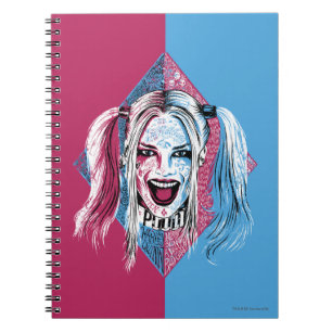 Caderno Espiral Esquadrão Suicida Harley Laugh