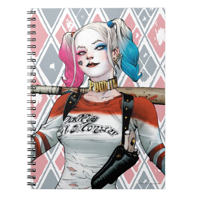 Caderno Espiral Esquadrão Suicida | Harley Quinn (Frente)