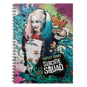Caderno Espiral Esquadrão Suicida Harley Quinn Character Grafite